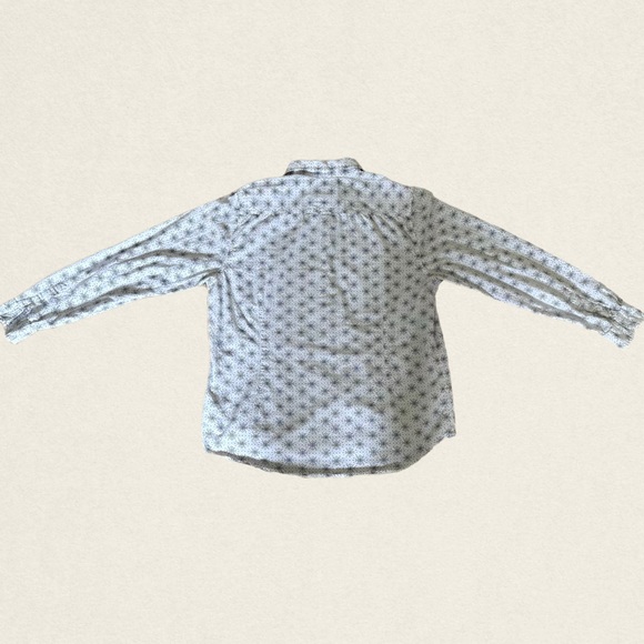 Guess Men’s Long Sleeve White Polka Dot Dress Shirt - Picture 2 of 9